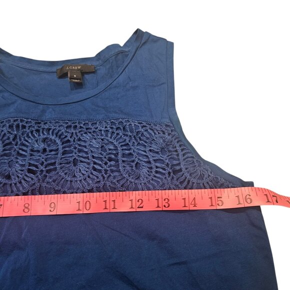J Crew Sleeveless Top with Lace Panels Small - Picture 3 of 5